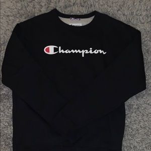 black champion sweatshirt crew neck